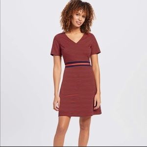 NWT Draper James Stripe Ponte Navy Red Dress M